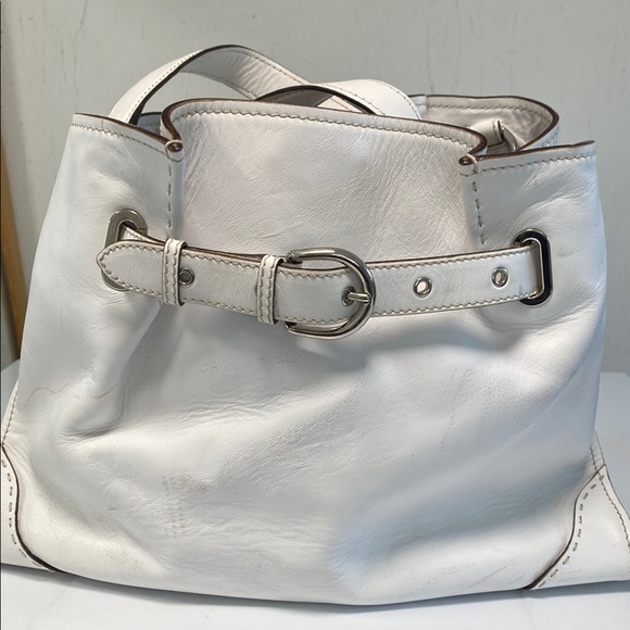 TO BE G PIRENZE White Leather Satchel Made in Italy - Picture 3 of 14